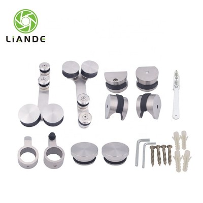 Double style stainless steel 304 sliding door accessories for glass shower room